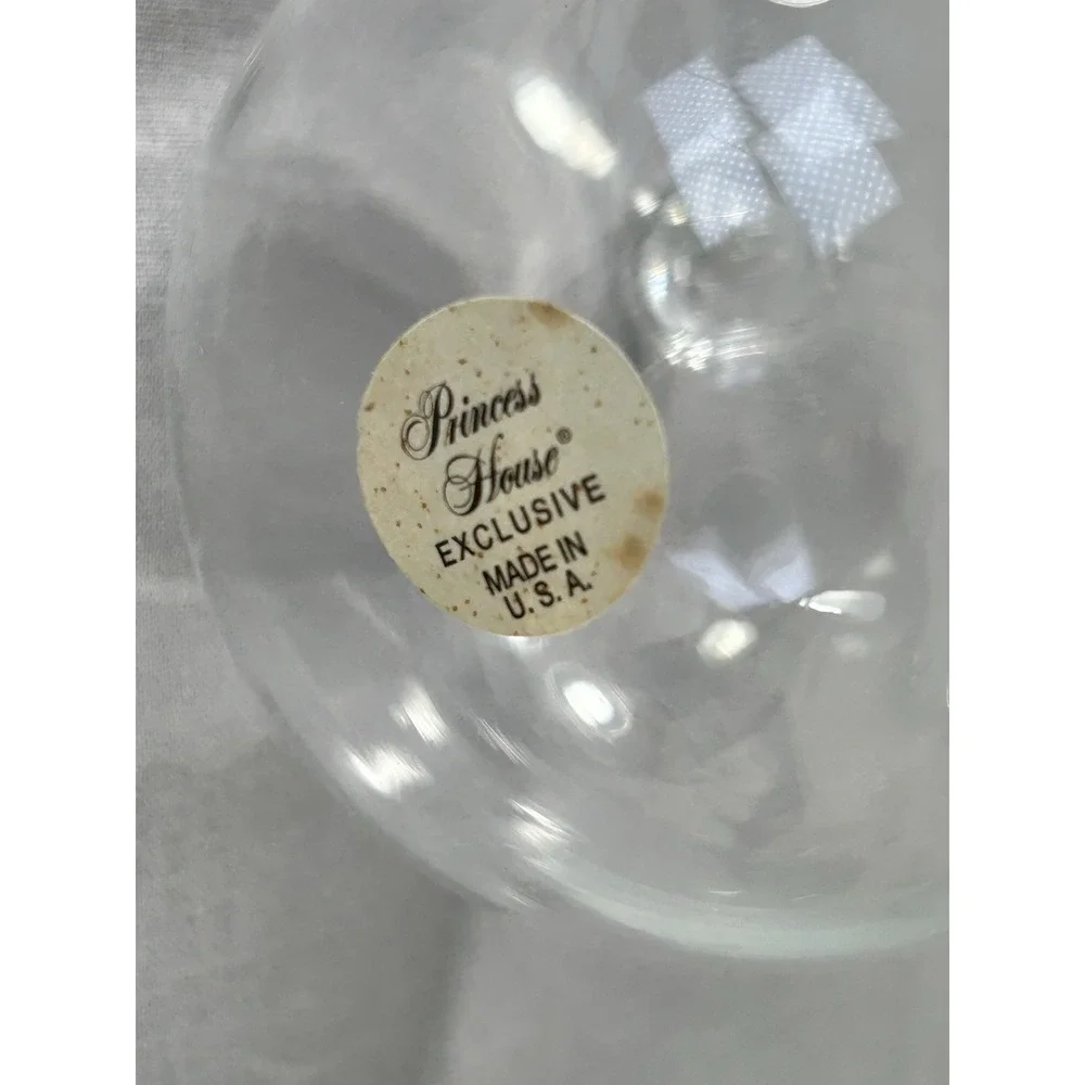 Vintage 1999 Princess House Snowman Crystal Ornament Christmas Holiday